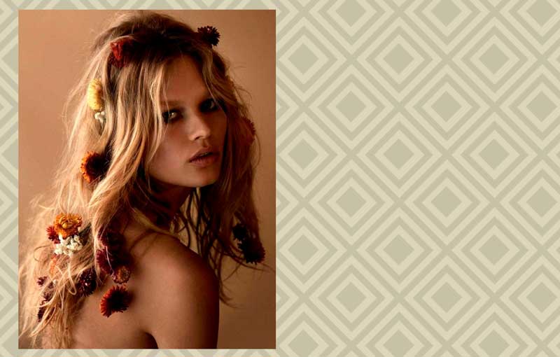 pelo con flores Sin complicaciones