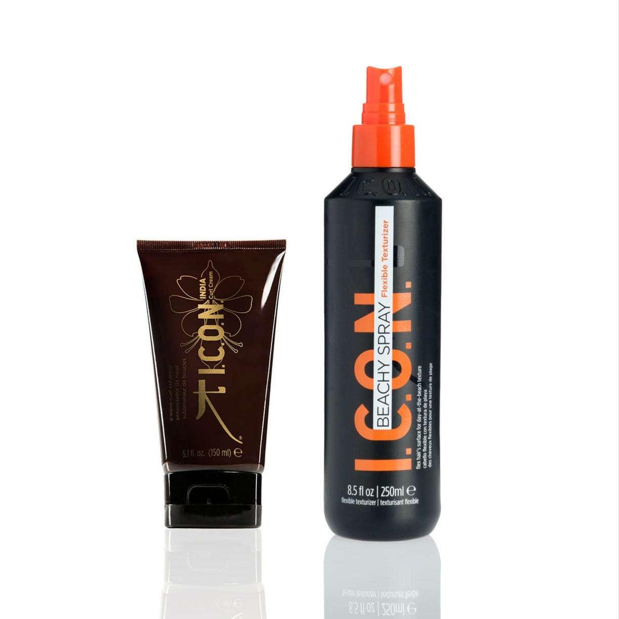 INDIA CURL CREAM & BEACHY SPRAY - Rizo Hidratado y Playero ICON Rizo Hidratado y Playero