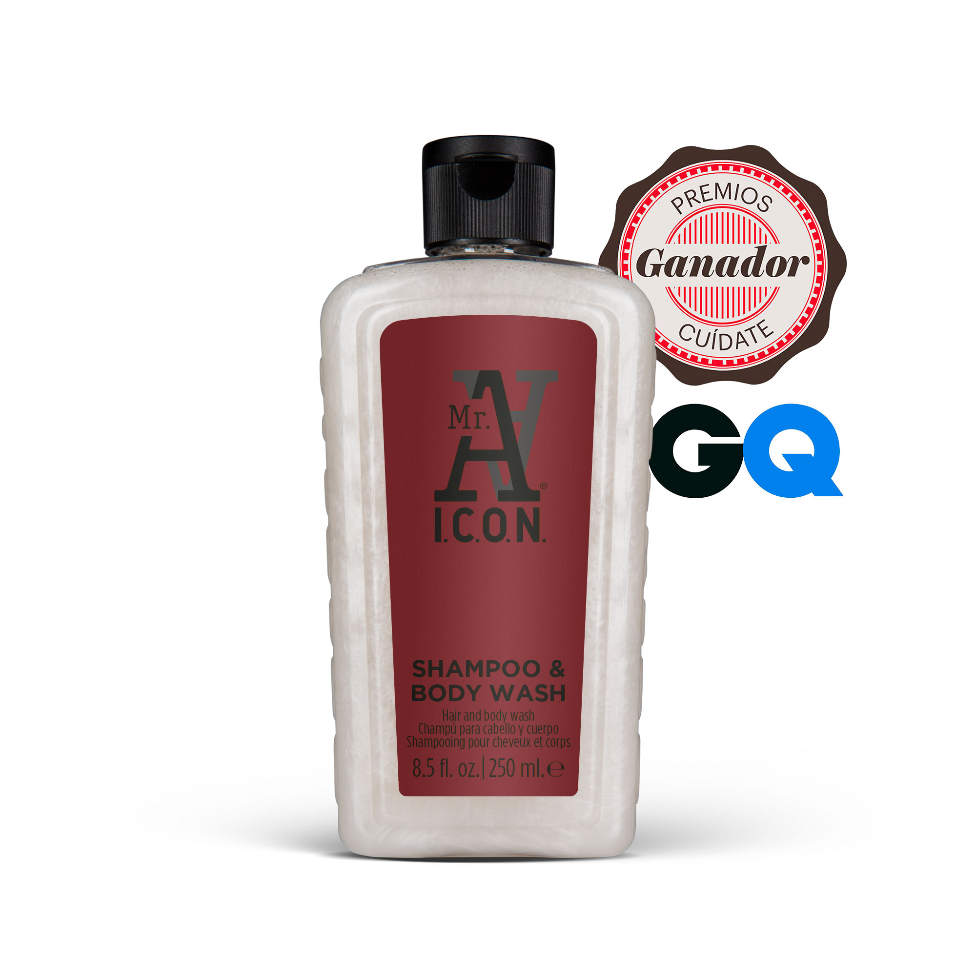 Champú masculino cabello y cuerpo champú para la caída del cabello